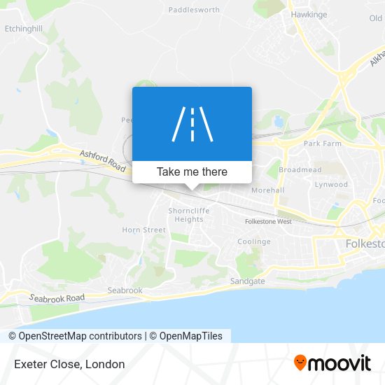Exeter Close map