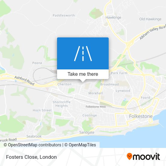 Fosters Close map