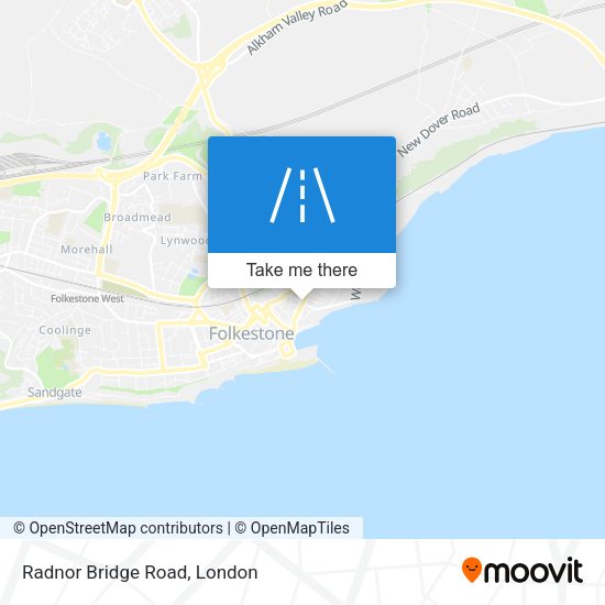 Radnor Bridge Road map