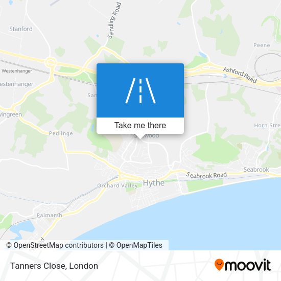 Tanners Close map