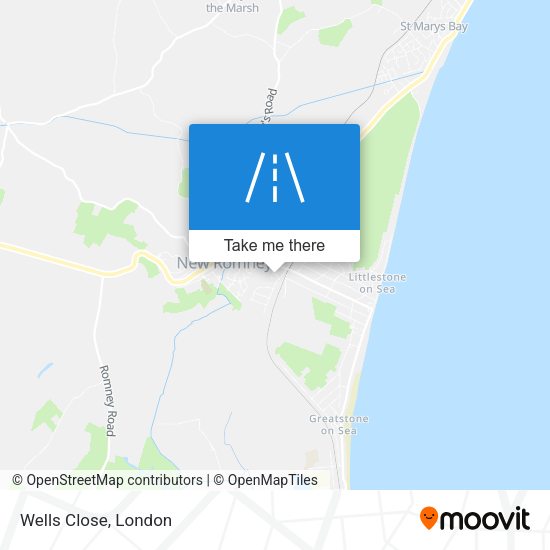 Wells Close map