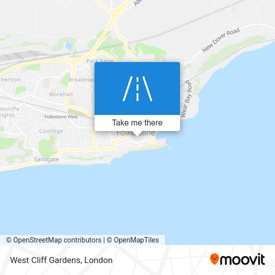 West Cliff Gardens map