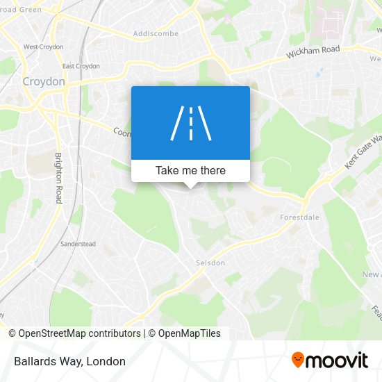 Ballards Way map