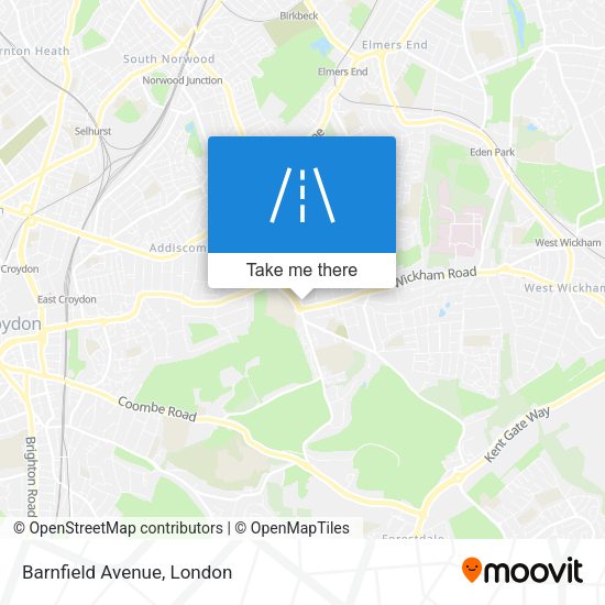 Barnfield Avenue map