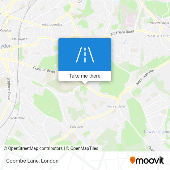 Coombe Lane map
