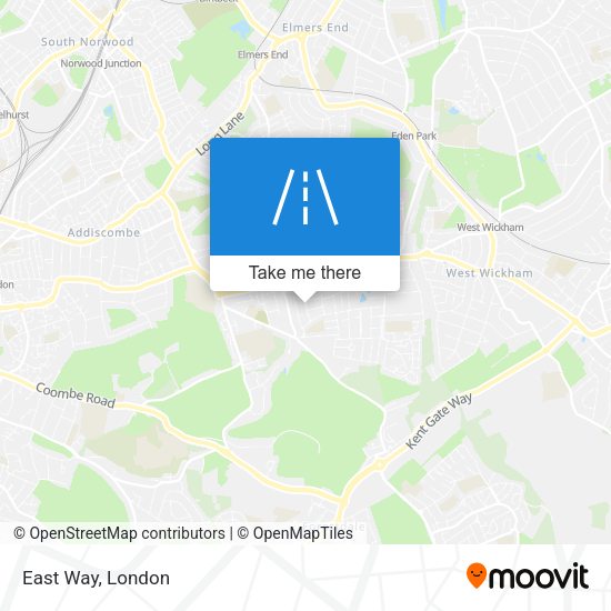 East Way map
