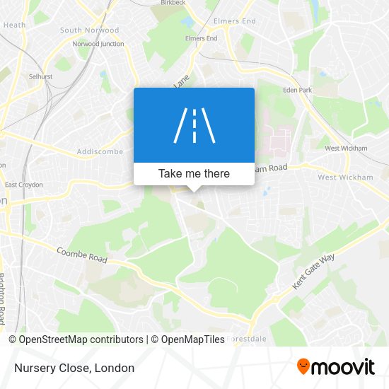 Nursery Close map