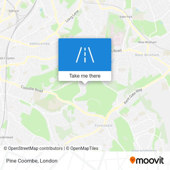 Pine Coombe map