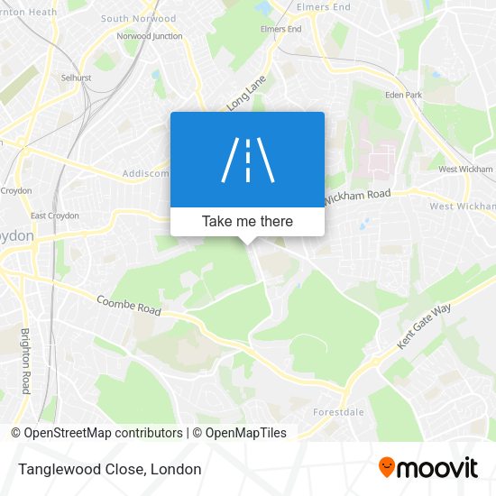 Tanglewood Close map