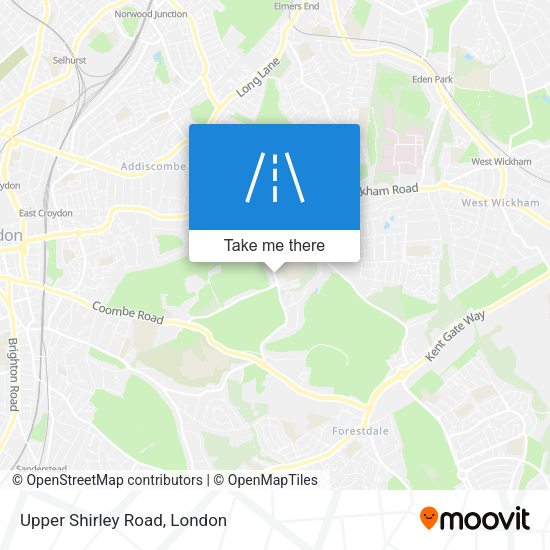 Upper Shirley Road map