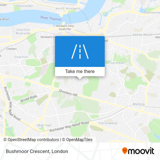 Bushmoor Crescent map