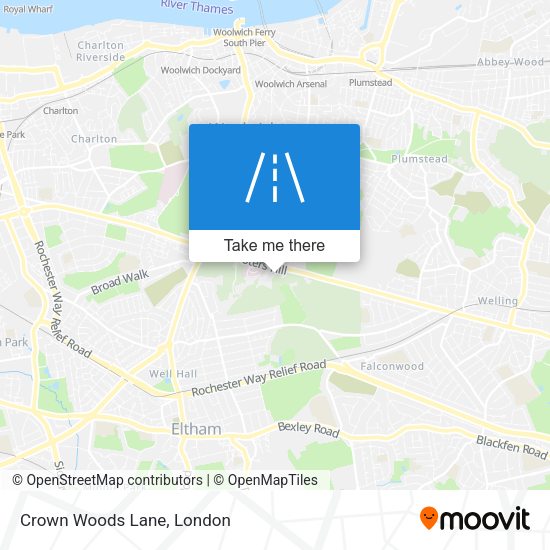 Crown Woods Lane map