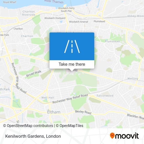 Kenilworth Gardens map