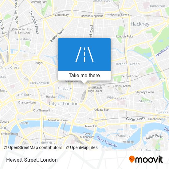 Hewett Street map