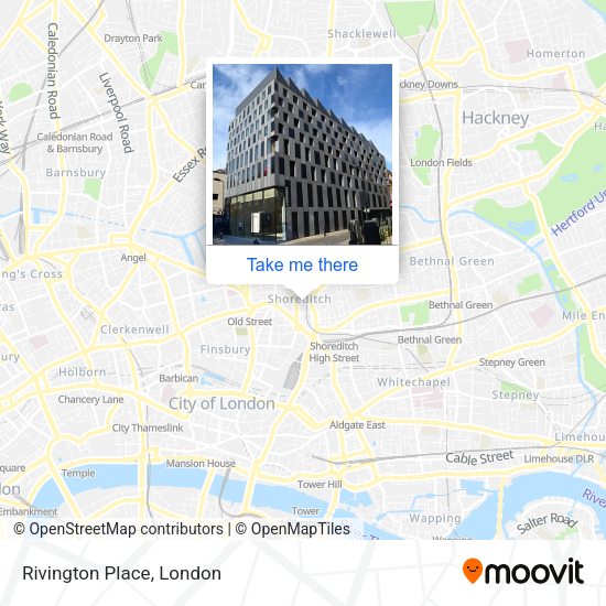 Rivington Place map