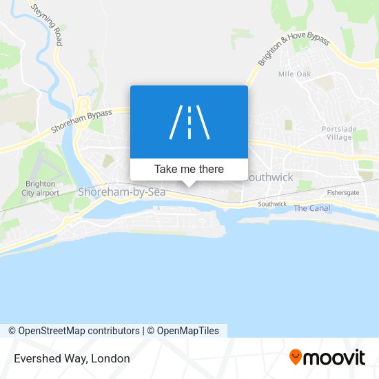 Evershed Way map