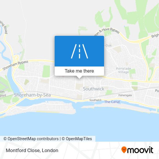 Montford Close map