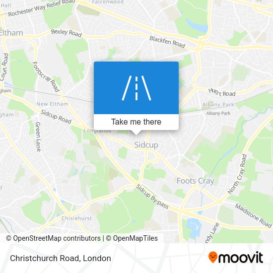 Christchurch Road map
