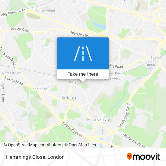 Hemmings Close map