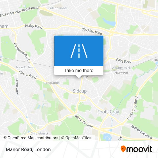 Manor Road map