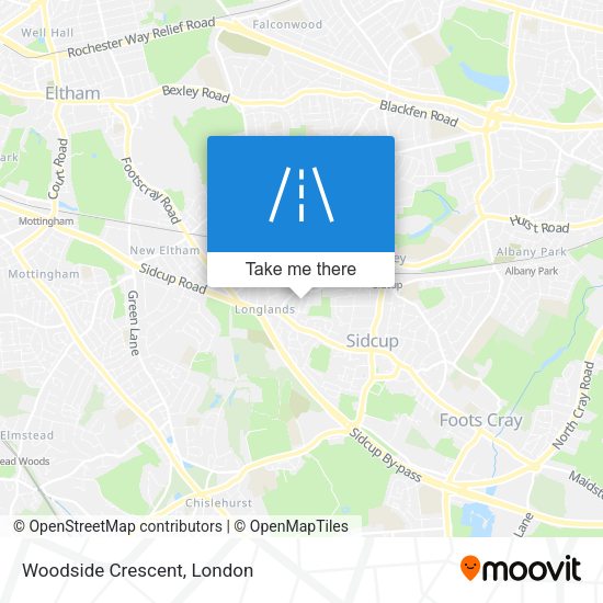 Woodside Crescent map