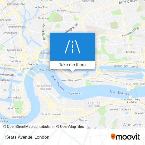 Keats Avenue map