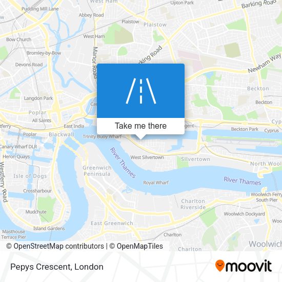 Pepys Crescent map
