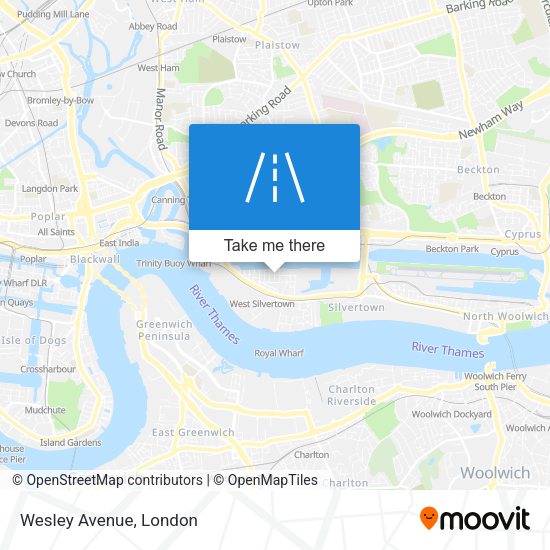 Wesley Avenue map