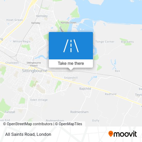 All Saints Road map