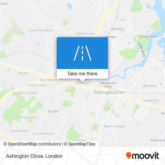 Ashington Close map