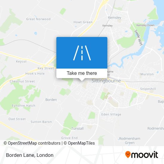 Borden Lane map