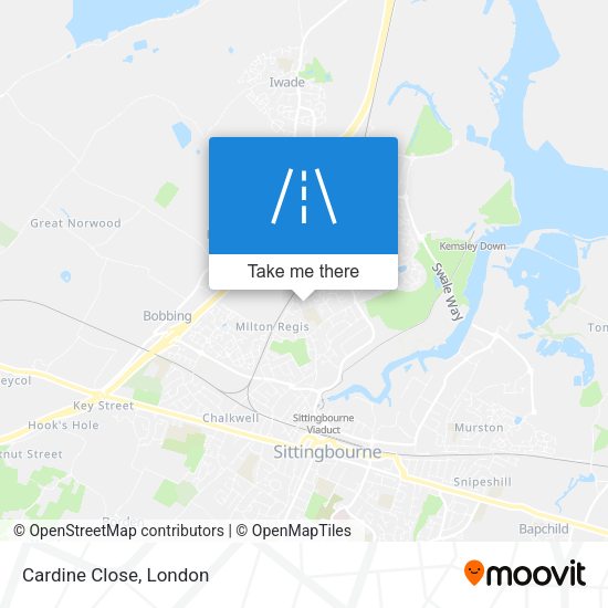 Cardine Close map