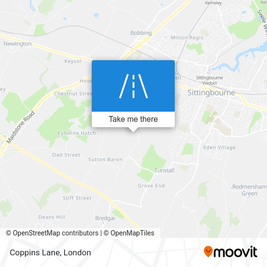 Coppins Lane map