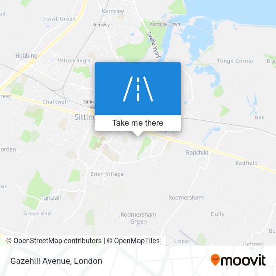 Gazehill Avenue map