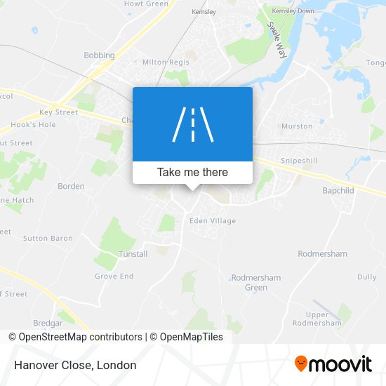 Hanover Close map