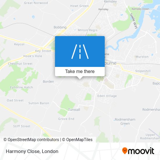 Harmony Close map