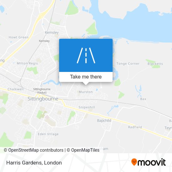 Harris Gardens map