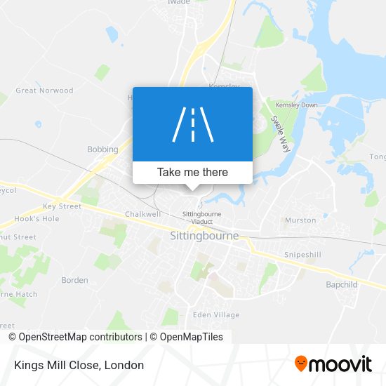 Kings Mill Close map