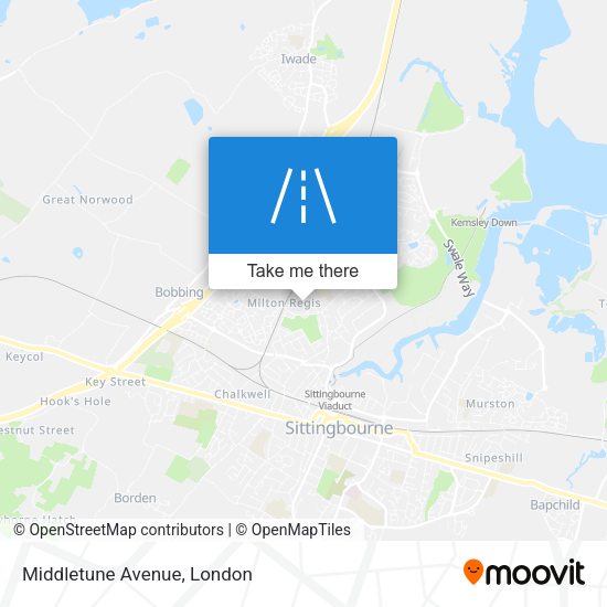 Middletune Avenue map
