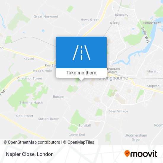 Napier Close map