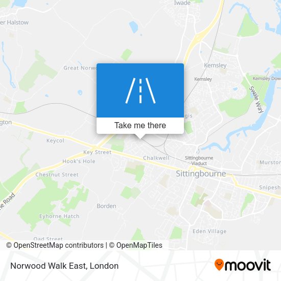 Norwood Walk East map