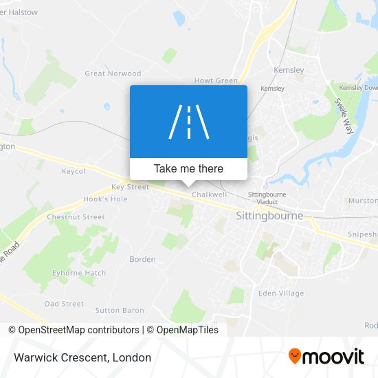 Warwick Crescent map