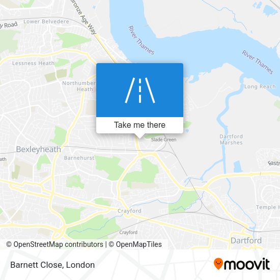 Barnett Close map