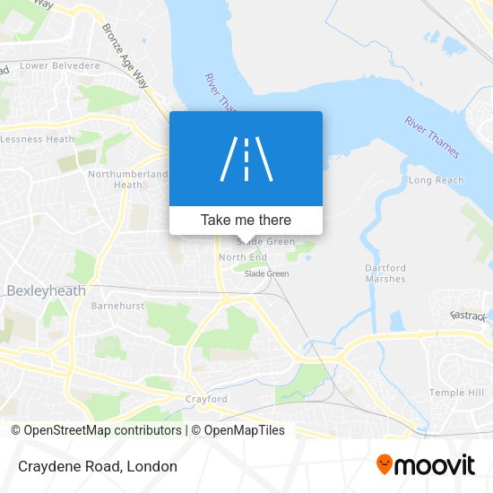 Craydene Road map