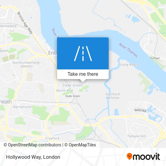 Hollywood Way map