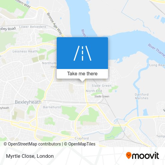 Myrtle Close map