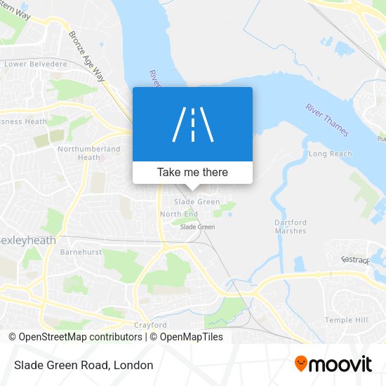 Slade Green Road map