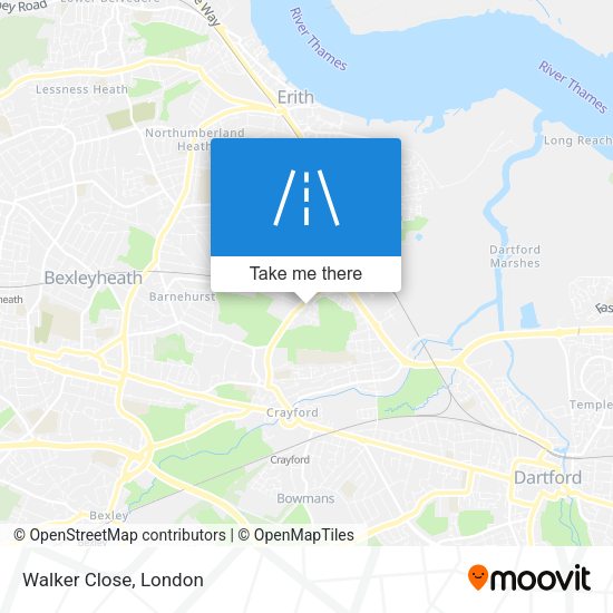 Walker Close map