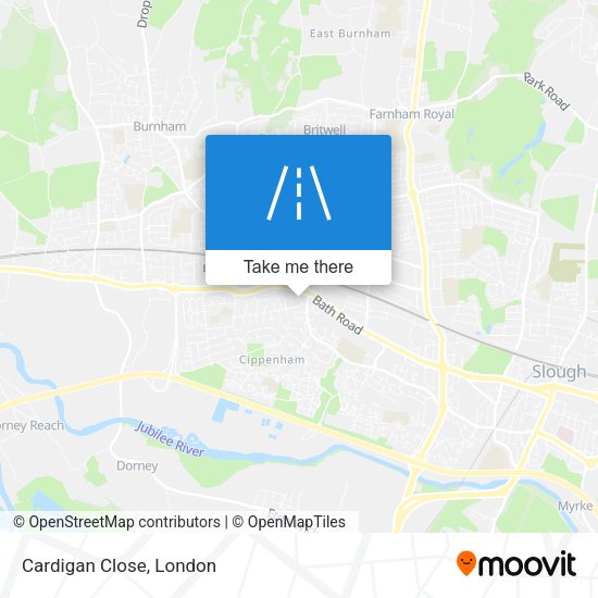Cardigan Close map