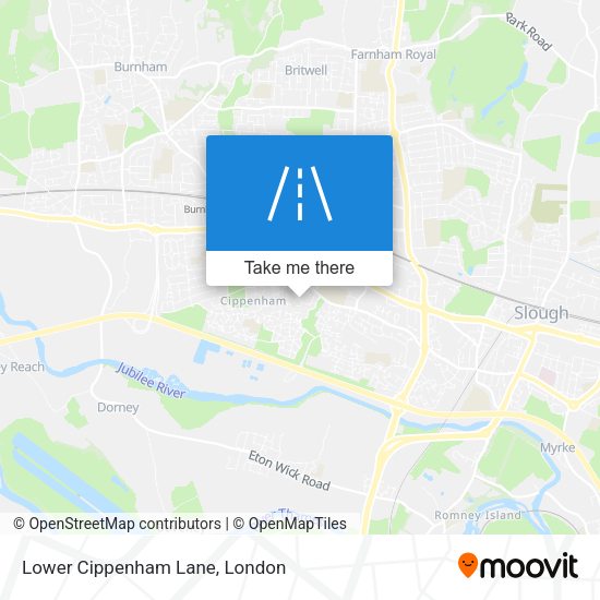 Lower Cippenham Lane map